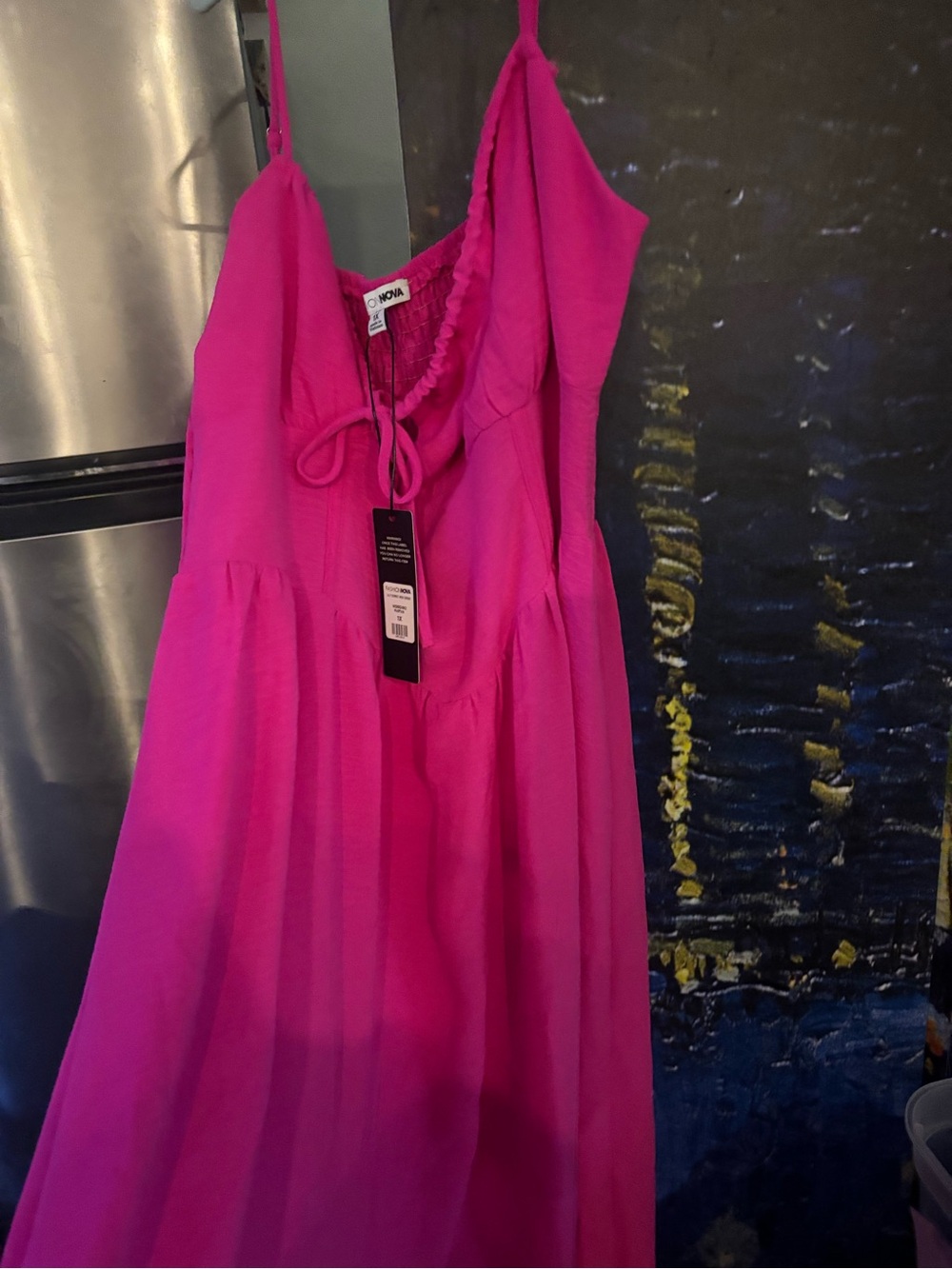 Fashion Nova Hot Pink Spaghetti-Strap Casual Dress
